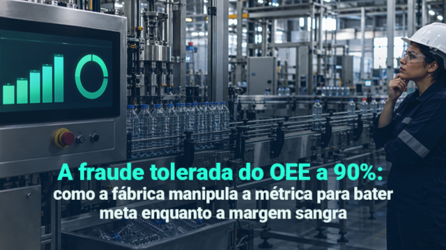 A fraude tolerada do OEE a 90%: como a fábrica manipula a métrica para bater meta enquanto a margem sangra