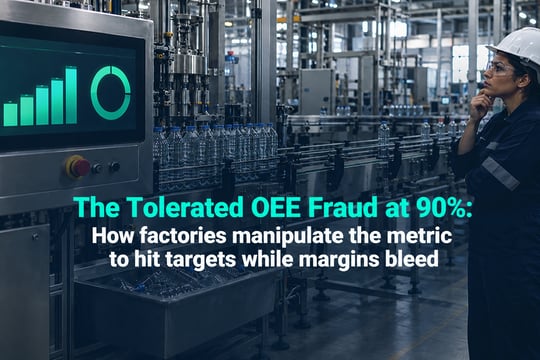 Manipulating the OEE to 90% is the fraud that hides the margin